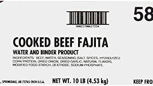 Tyson Foods Fully Cooked Beef Fajita, 5 lb, 2 per case
