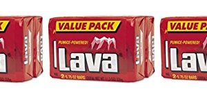 Lava Heavy-duty Hand Cleaner Pumice Powdered, 3 Value Packs (6 Bars)