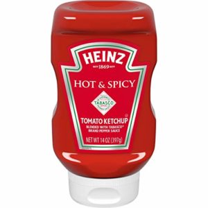 Heinz Hot & Spicy Ketchup with Tabasco (14 oz Bottles, Pack of 6)