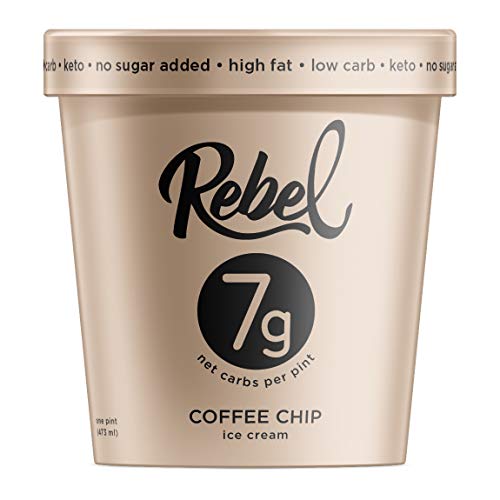 Rebel Ice Cream - Low Carb, Keto - Coffee Chip (8 Count)