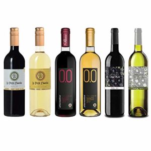 Red/White Wine Sampler - Six (6) Halal Certified Non-Alcoholic Wines - Le Petit Merlot, Le Petit Chardonnay, Rosso Dry, Bianco Dry, Tautila Tinto, and Tautila Blanco.