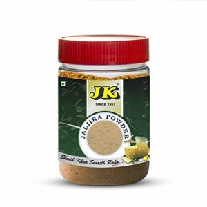JK JALJIRA POWDER 3.53 Oz, 100g (Jaljeera or Jal Jira Masala Seasoning) Spiced Hydrating All Natural Beverage Powder, Non-GMO and NO preservatives!