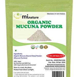Organic Mucuna Powder/Kapikachhu, Kaunch, Mucuna Pruriens - Herbal Supplement by mi nature 227 Gram/0.5 lb