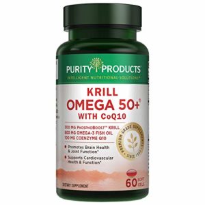 Purity Products - Krill Omega 50+ with CoQ10, 60 Dietary Supplement Softgels