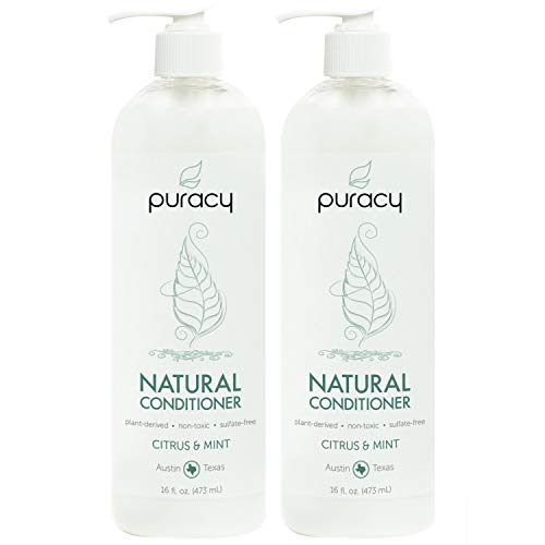 Puracy Natural Conditioner, Hypoallergenic, Silicone-Free, All Hair Types, 16 Ounce (2-Pack)