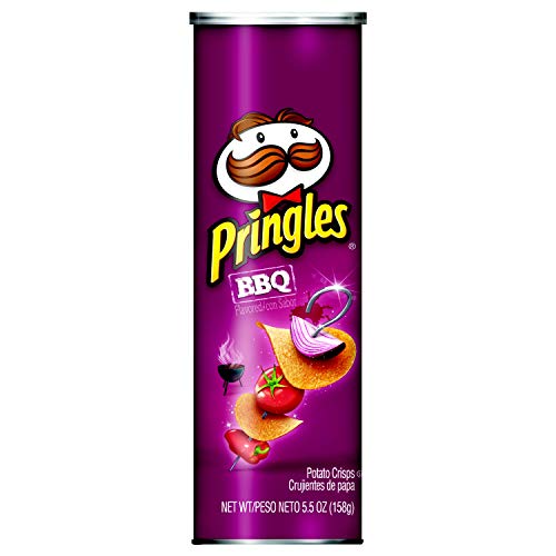 Pringles Snack Stacks Potato Crisps Chips, BBQ Flavored, 5.5 oz Can