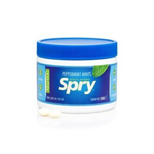 Spry Natural Peppermint Xylitol Mints - On-The-Go Oral Care Sugar Free Mints - 240 Count (2 Pack)