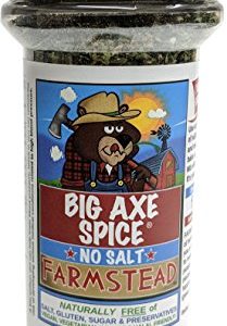 Big Axe Spice FARMSTEAD - Sodium Free Vegetable Dip Seasoning Spice Blend/FREE of Salt, Sugar, Gluten and Preservatives ~ Vegetarian Vegan Paleo Kosher & Halal Friendly