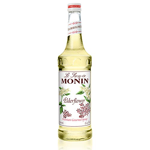 Monin - Elderflower Syrup, Delicate Scent with Floral Sweetness, Great for Cocktails, Lemonades, and Sodas, Gluten-Free, Vegan, Non-GMO (750 ml)
