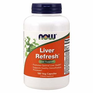 Now Supplements, Liver RefreshTM with Milk Thistle Extract and Unique Herb-Enzyme Blend, 180 Veg Capsules