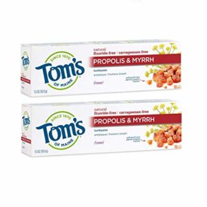Tom's of Maine Antiplaque Fluoride-free Fennel Toothpaste with Propolis and Myrrh, 5.5 Ounce, 2 Count