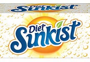 Diet Sunkist Orange Soda, 12 fl oz cans, 12 count