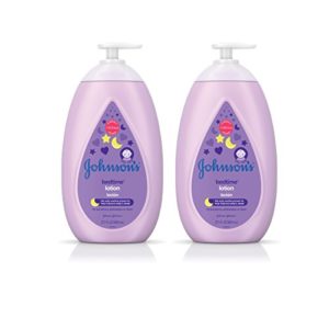 Johnson's Calming Bedtime Baby Lotion, Hypoallergenic and Paraben Free, Twin-Pack, 2 x 27.1 fl. oz