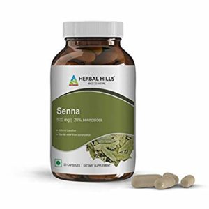 Senna Laxative (500 mg)/ Indian Senna/Alexandrian Senna with Sennosides, Natural Laxative and Stool Softener, relieves Occasional Constipation, maintains Regular Bowel Movements
