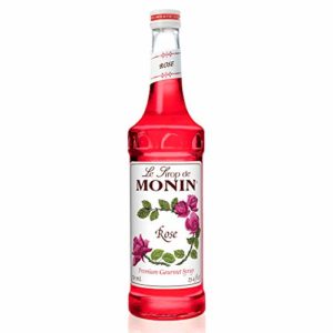 Monin - Rose Syrup, Elegant and Subtle, Great for Cocktails, Mocktails, and Soda, Gluten-Free, Vegan, Non-GMO (750 ml)