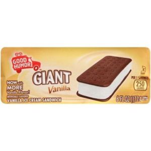 Good Humor, Giant Ice Cream Sandwich, Vanilla, 6.0 Oz. (24 Count)