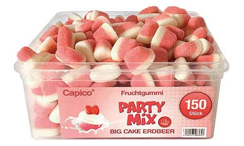 Capico Gummy Candy Halal Party Mix Big Cake Strawberries (1 x 1,05 kg)