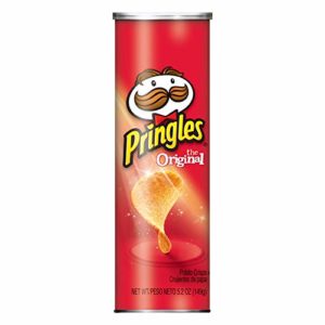 Pringles Potato Crisps Chips, Original Flavored, 5.2 oz Can