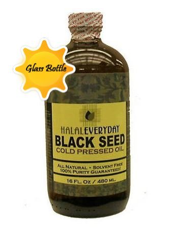 Black Seed Oil - 16 oz Glass Bottle. 100% Pure & Cold-Pressed. Unfiltered, Undiluted, Raw. Non-GMO & Vegan Nigella Sativa (Black Cumin). Hexane & preservatives Free. Dark & Potent
