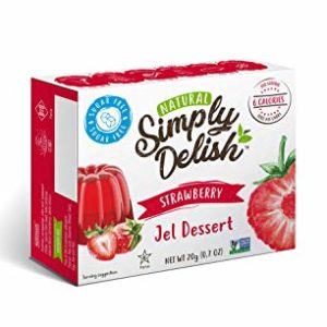 Simply Delish Natural Strawberry Jel Dessert - Sugar Free, Non GMO, Gluten Free, Fat Free, Lactose Free, 0.7 OZ (Pack of 6)