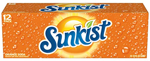 Sunkist Orange Soda, 12 fl oz cans, 12 count