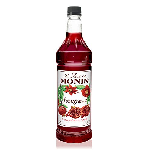 Monin - Pomegranate Syrup, Tart and Sweet, Great for Cocktails and Teas, Gluten-Free, Vegan, Non-GMO (1 Liter)