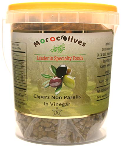 MorocOlives, Capers in Vinegar, Imported from Morocco, 46.4 oz