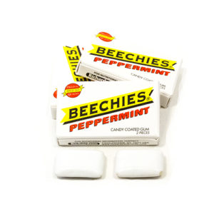 Beechies Peppermint Gum - 100 Boxes of Gum - Each Box Has 2 Pieces of Gum