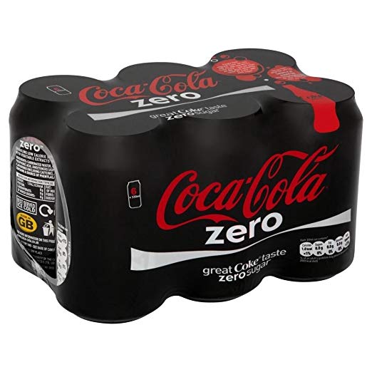 Coca Cola Zero (6x330ml) - Pack of 2