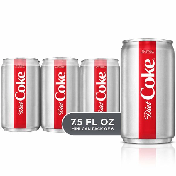 Diet Coke Mini-Can, 7.5 Fluid Ounce (Pack of 6)