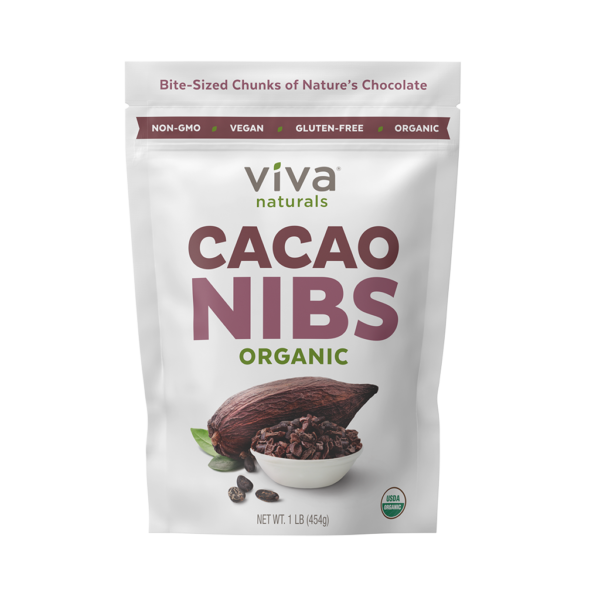 Viva Naturals Certified Organic Cacao Powder (2lb) for Smoothie, Coffee and Drink Mixes