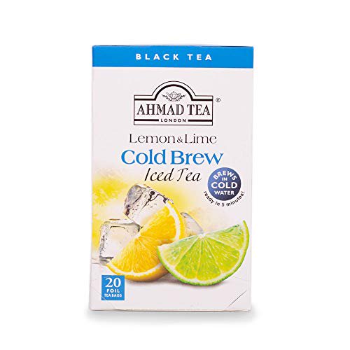 Ahmad Tea Cold Brew Iced Tea, Lemon and Lime, 20 Count (Pack of 6)