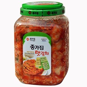 Chongga Mat Kimchi - 88 oz. (2.5 kg) Imported from Korea - Kosher Certified - Cut Cabbage Kimchi - Halal - Vegan - Probiotic