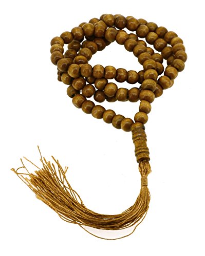 Mandala Crafts Muslim Islam Misbaha Tasbeeh Sibha 99 Prayer Beads Necklace (Wood)