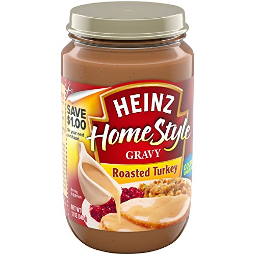 Heinz Homestyle Roasted Turkey Gravy (12 oz Jars, Pack of 12)