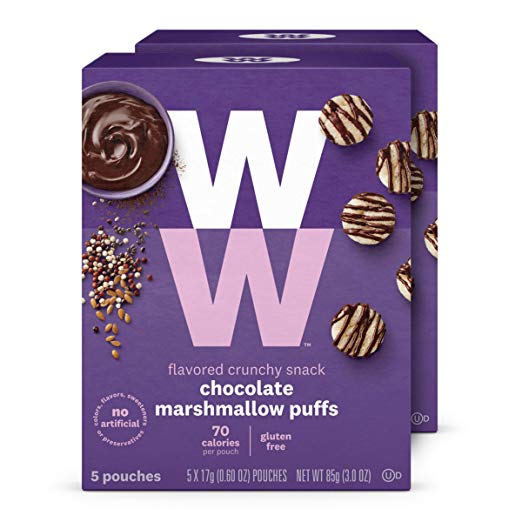 WW Chocolate Marshmallow Puffs - Gluten-free & Kosher, 2 SmartPoints - 2 Boxes (10 Count Total) - Weight Watchers Reimagined