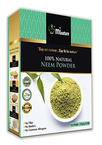 Natural Neem Powder (Azardirachta Indica) 227 Gram (0.5 lb) Non GMO Supplements for Glowing Skin, Hair, Nails, Supports Digestion, Anti-oxidant, Supports Healthy Blood Sugar, Cholesterol, More