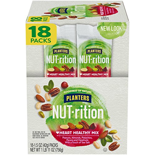 NUTrition Heart Healthy Nut Mix (1.5 oz Bags, Pack of 18)