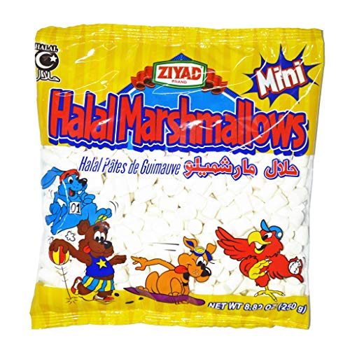 Ziyad Gourmet Halal MINI Marshmallows, Egg-Free, Dairy-Free, Gluten-Free (Mini)