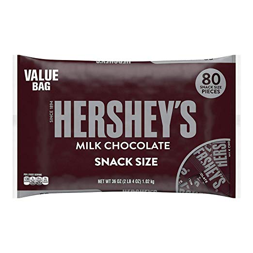 Hershey's Milk Chocolate Snack Size Bars (36 oz., 80 ct.)