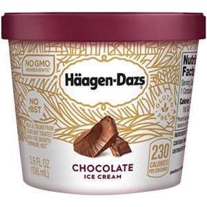 Haagen Dazs, Chocolate Ice Cream, 3.6 Oz. Cup, (12 Count)