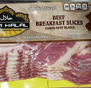 Deen Halal Beef Breakfast Smoked Slices Cured Beef Slices 12oz (6 packs)