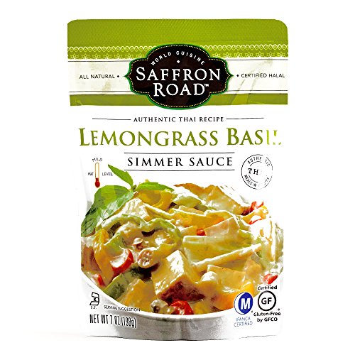 Saffron Road Lemongrass Basil Simmer Sauce 7 oz each (1 Item Per Order)