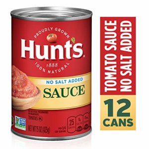 Hunt's Tomato Sauce No Salt Added, 15 oz, 12 Pack