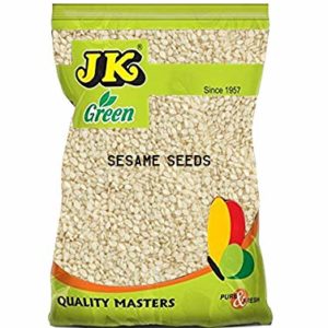 JK WHITE SESAME SEED 3.53 Oz, 100g (Til White) Non-GMO, Gluten free and NO preservatives!