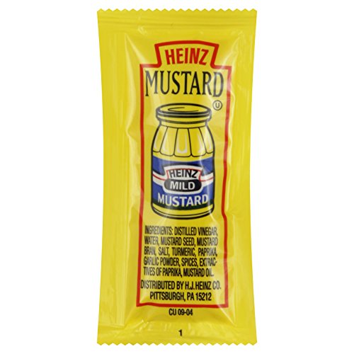 Heinz Mild Mustard (1.5 oz Packets, Pack of 500)