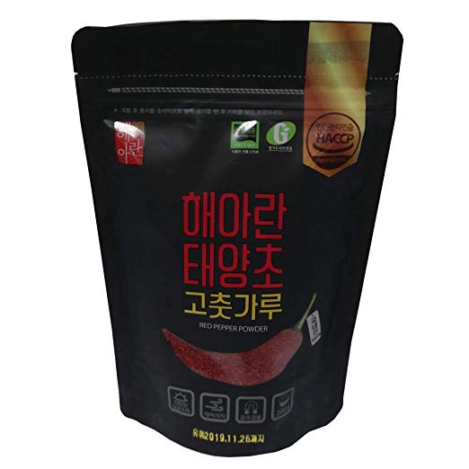 Korean Red Chili Pepper Powder Flakes Type Taeyangcho Gochugaru Mild Taste HALAL 7.5/ 17/ 35oz Kfoods Mukbang [해들촌 태양초 고춧가루] (35.27 oz (1kg))