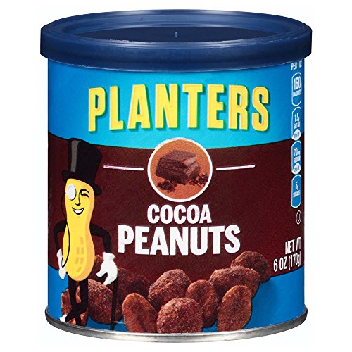 Planters Cocoa Peanuts (6 oz Canisters, Pack of 8)