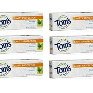 Tom's of Maine Anticavity Toothpaste, Spearmint, 5.5 Ounce (Pack of 6)