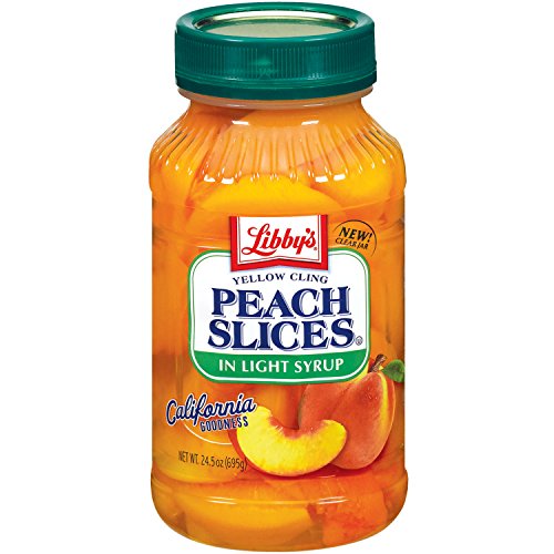 Libby's Peaches Sliced In Light Syrup Jars, 24.5 Ounce (Pack of 8)